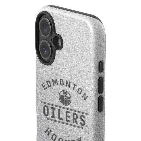 NHL Edmonton Oilers Black Text iPhone 16 Plus Impact Case